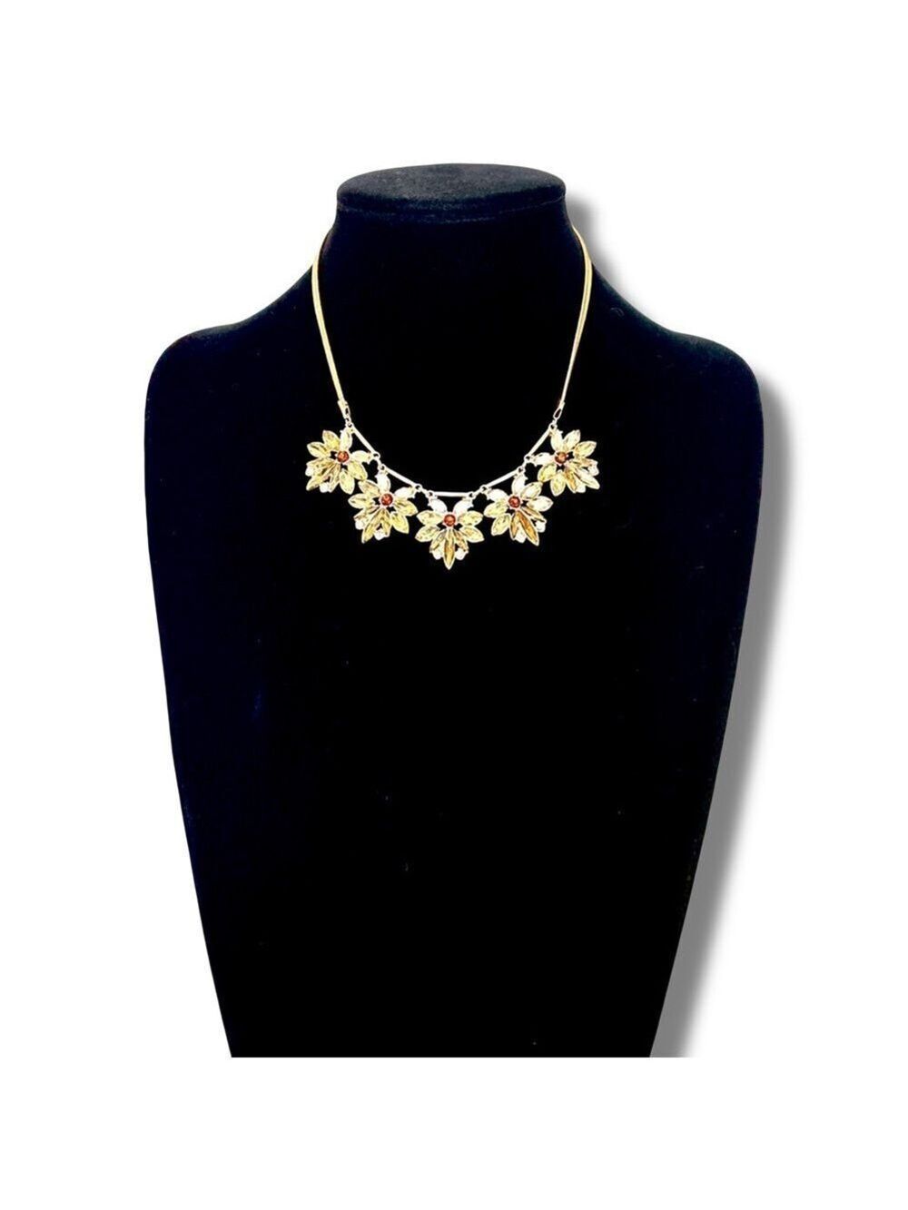 LEE ANGEL for Neiman Marcus Golden Citrine & Ruby Statement Party Necklace | NWT